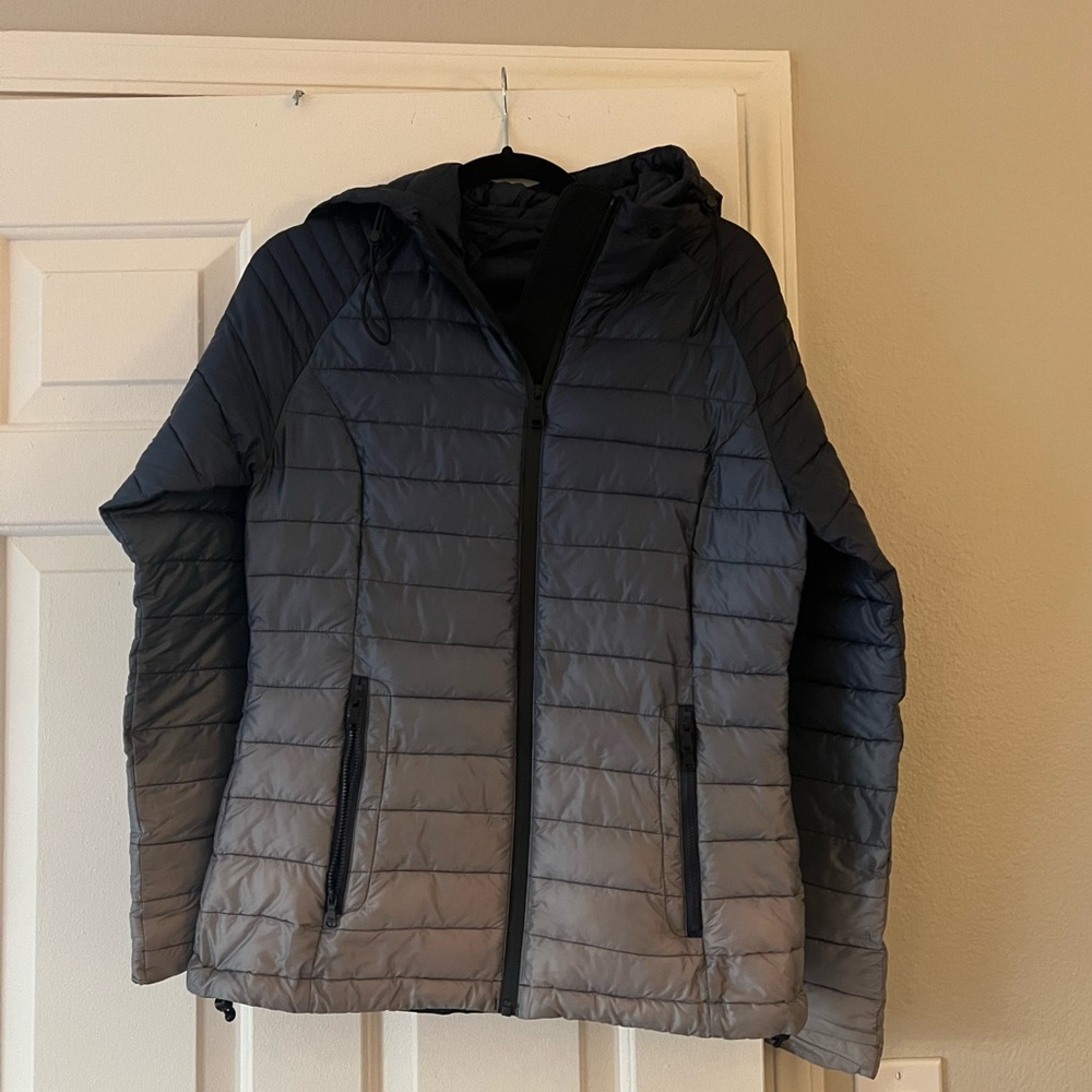 Blue Ombr Packable Puffer Jacket - image 1